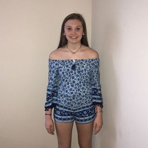 Girl’s blue romper
